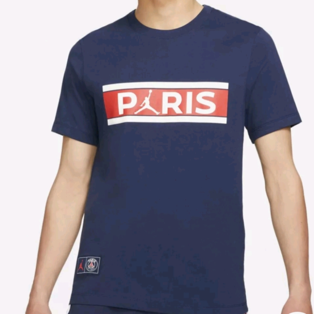 Jordan Brand Paris Saint Germain Navy Blue T Shirt Mens Size Medium
